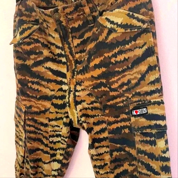 GIAMBATTISTA VALLI x H&M. Tiger Cargo Jeans w crotch zipper!! RARE 33R - Picture 6 of 6